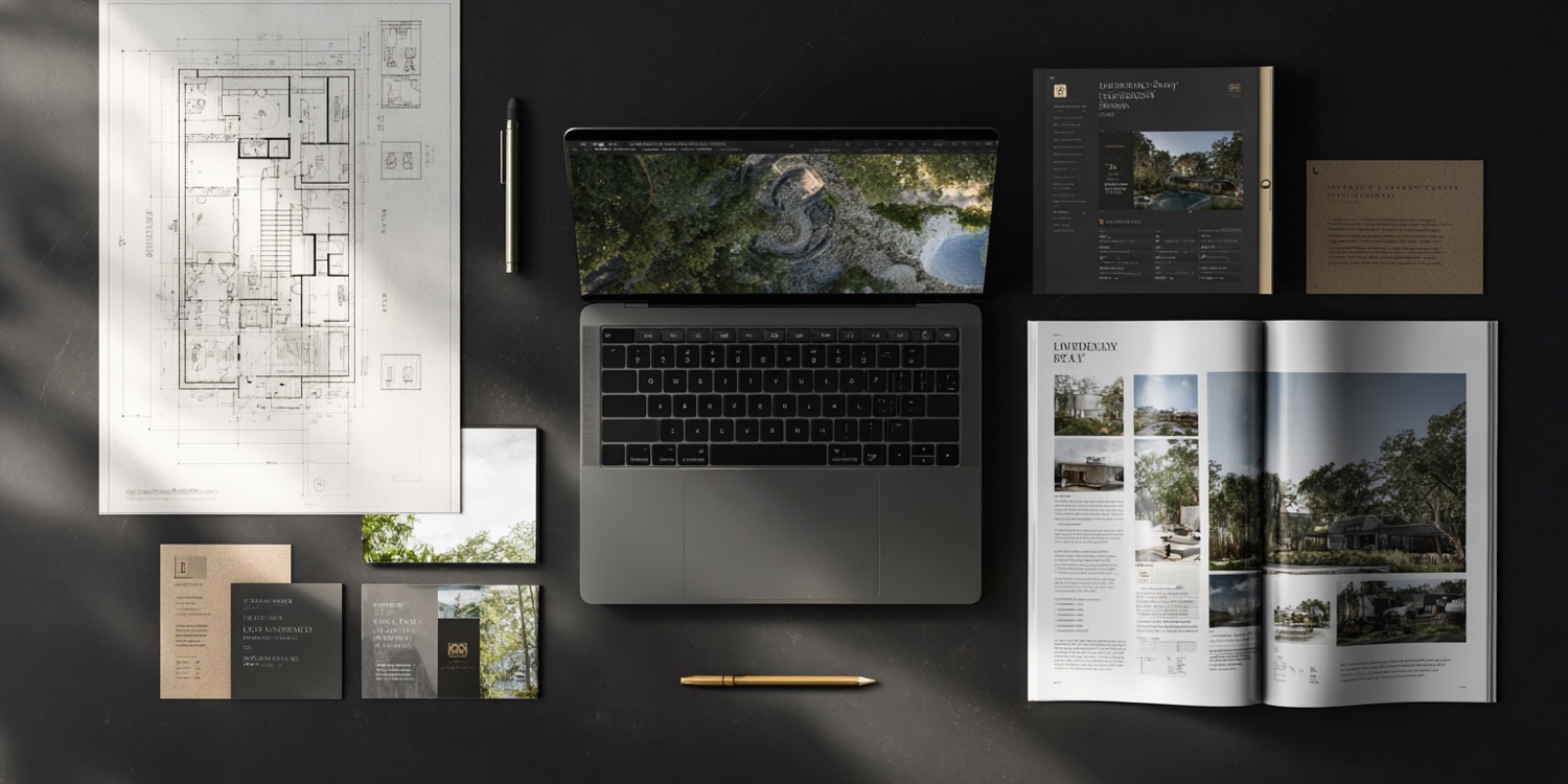 Aurum property marketing materials: development brochure, launch website, and brand identity